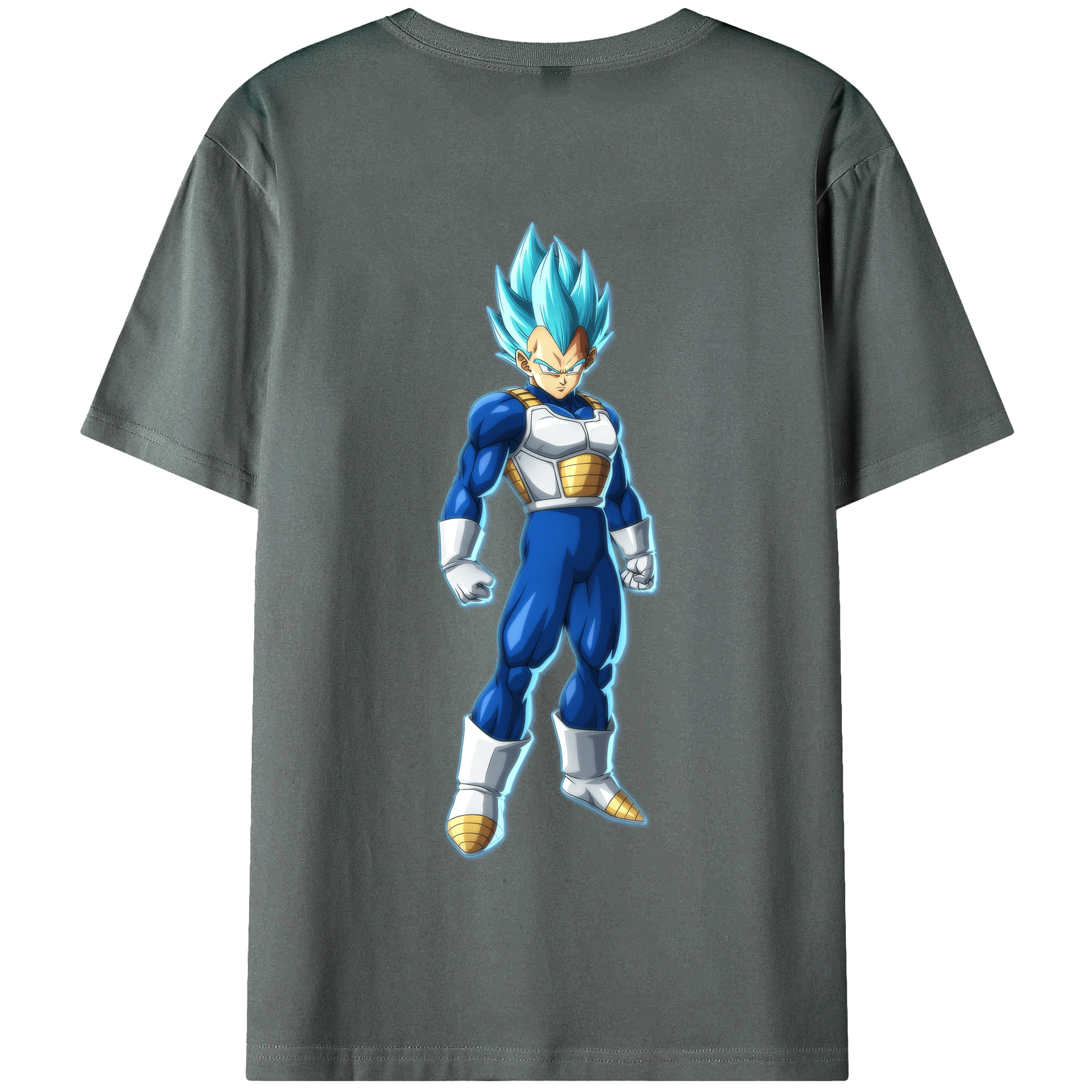 （画像用） ドラゴンボール ベジータ四世（Bejīta Yonsei）DRAGON BALL Vegeta IV 綿100％半袖Tシャツ（背面プリント）
